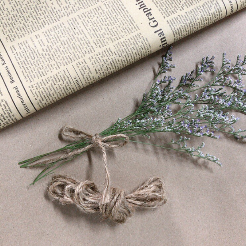 Set hoa khô giấy gói quà, phụ kiện trang trí sổ tay, làm đồ handmade phong cách vintage